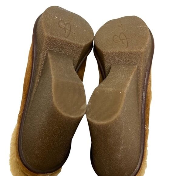 B MAKOWSKY Wedge Suede BF NELLIE Ankle Booties Real Leather Shoes Sherpa sz 10 W - Picture 15 of 16